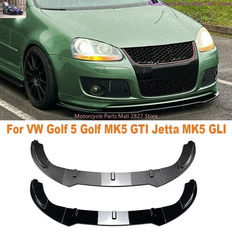 Car Front Bumper Lip Splitter Diffuser Body Kit Spoiler Bumper Guard Protector Parts For VW Golf 5 Golf MK5 GTI Jetta MK5 GLI