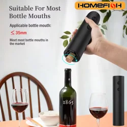 HOMEFISH Electric Wine Bottle Opener Automatic Red Wine Corkscrew Rechargeable Wine Opener Wine Tools Kitchen Products