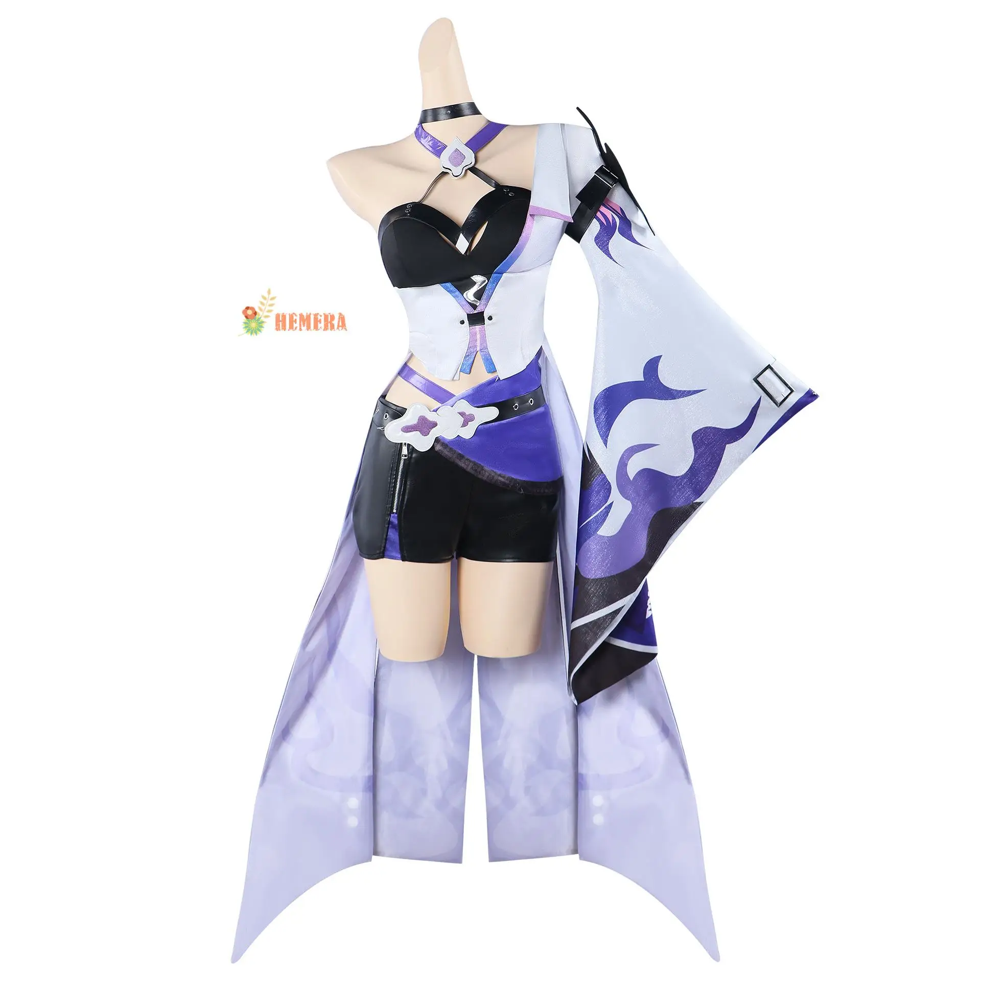 Jogo Anime Honkai Star Rail Cosplay Traje para Mulheres, Roupas Acheron, Peruca Uniforme, New Roles Set