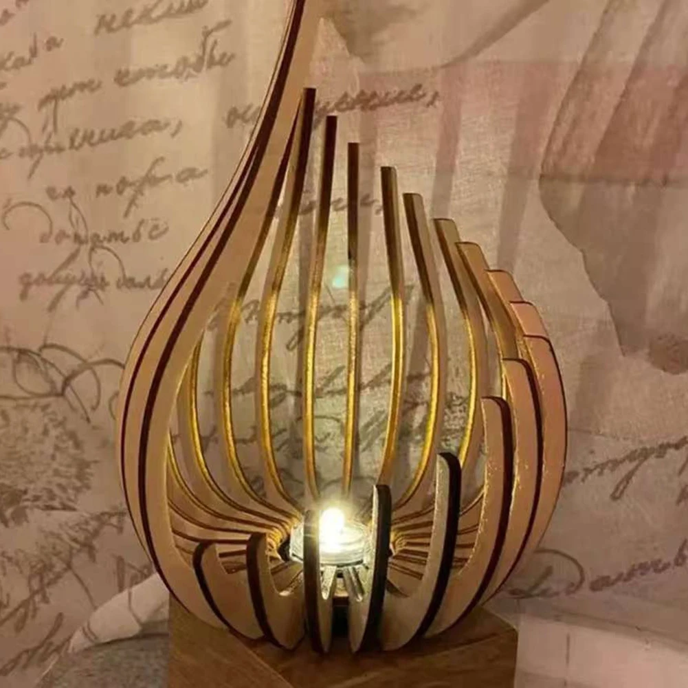 Nordic Wooden Tea Light Holder 4