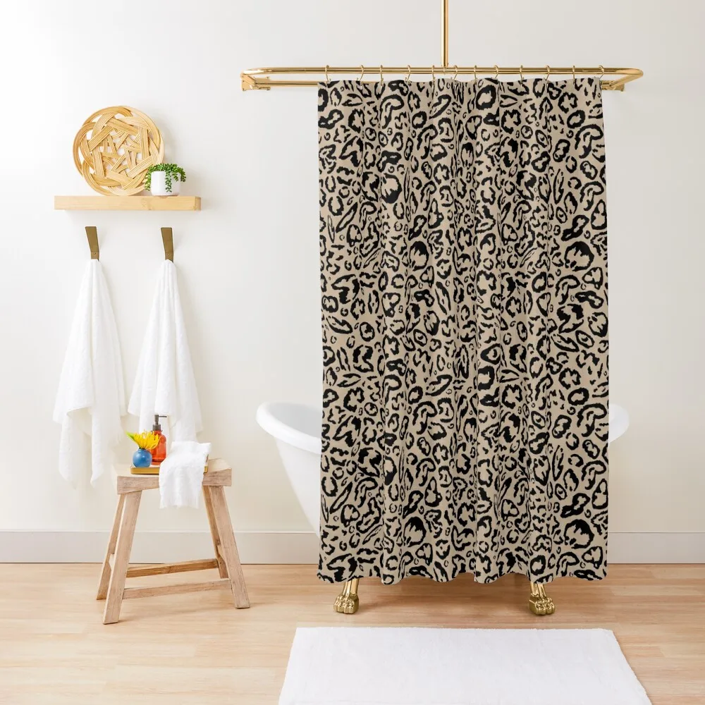 

Wild Cheetah Pattern Print Shower Curtain Funny Shower Modern Showers For Bathroom Waterproof Bath And Anti-Mold Curtain
