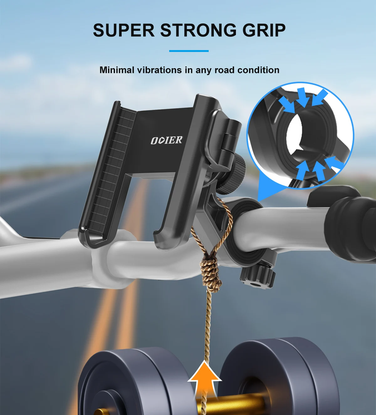 Motorcycle Stong Bike Mobile Holder Quick Release Multil Mount Bracket For Push Lock Bicycle Electric Scooter Stand Phone Holder