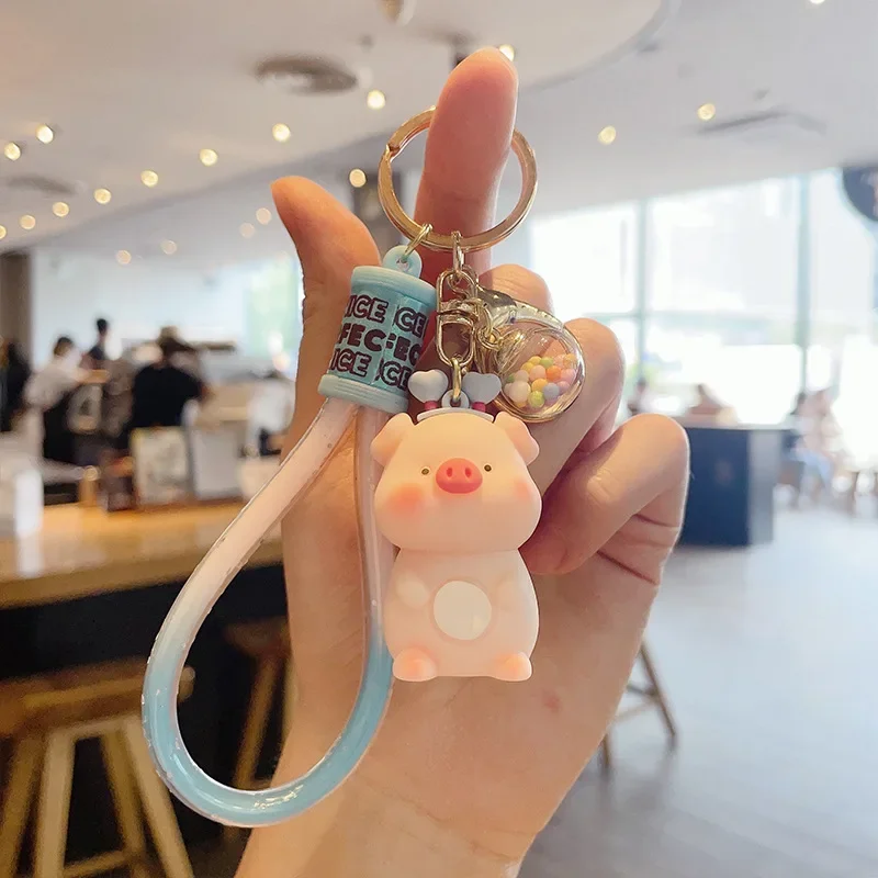 Cute Cartoon Pig Keychain Doll Bag Pendant Wholesale Special Gifts for Kids Friends Accessories Key Holder Tag