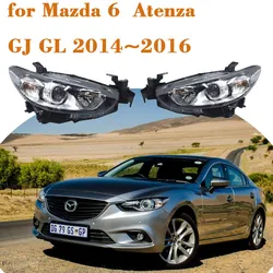 Car Headlights Assembly for Mazda 6 Mazda6 Atenza GJ GL 2014~2016 Fog Light Halogen Corner Side Lamp Part Warning LED Accessorie