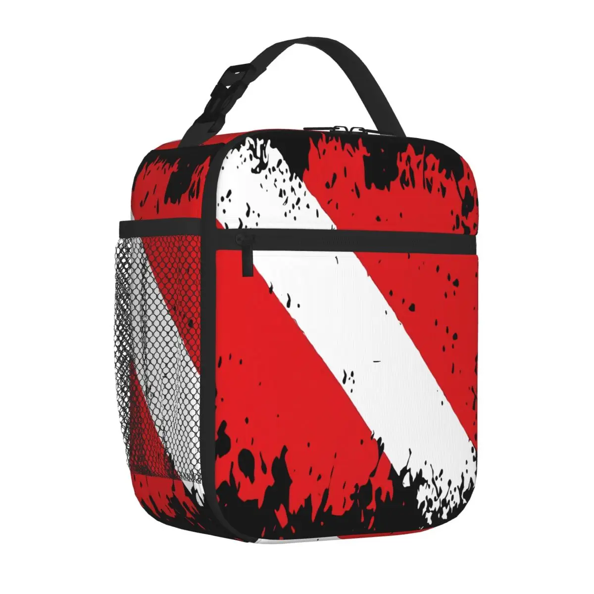 Hot Sale Diver Flag Scuba Diver Wear Out Custom Pattern Simple Reusable Lunch Bag Balanced Diet Pack Insulated Lunch Pouch