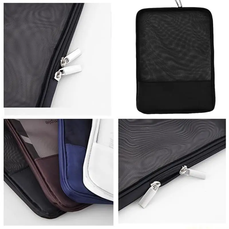Zippers Bag File Folder Document Bag Reusable File Organiser Mesh Zippers