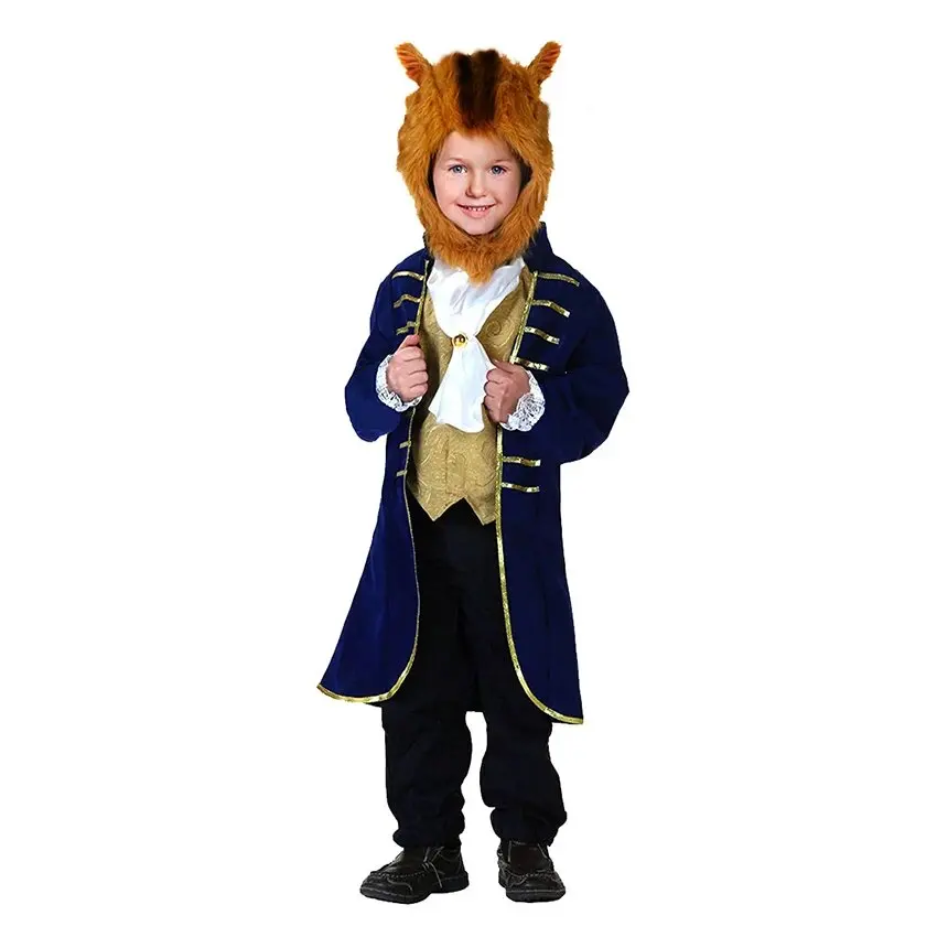 Lion Fursuit Beauty and the Beast Cosplay Anime Halloween Costumes Kids Fancy Dress Purim Carnival Disguise Masquerade Clothes