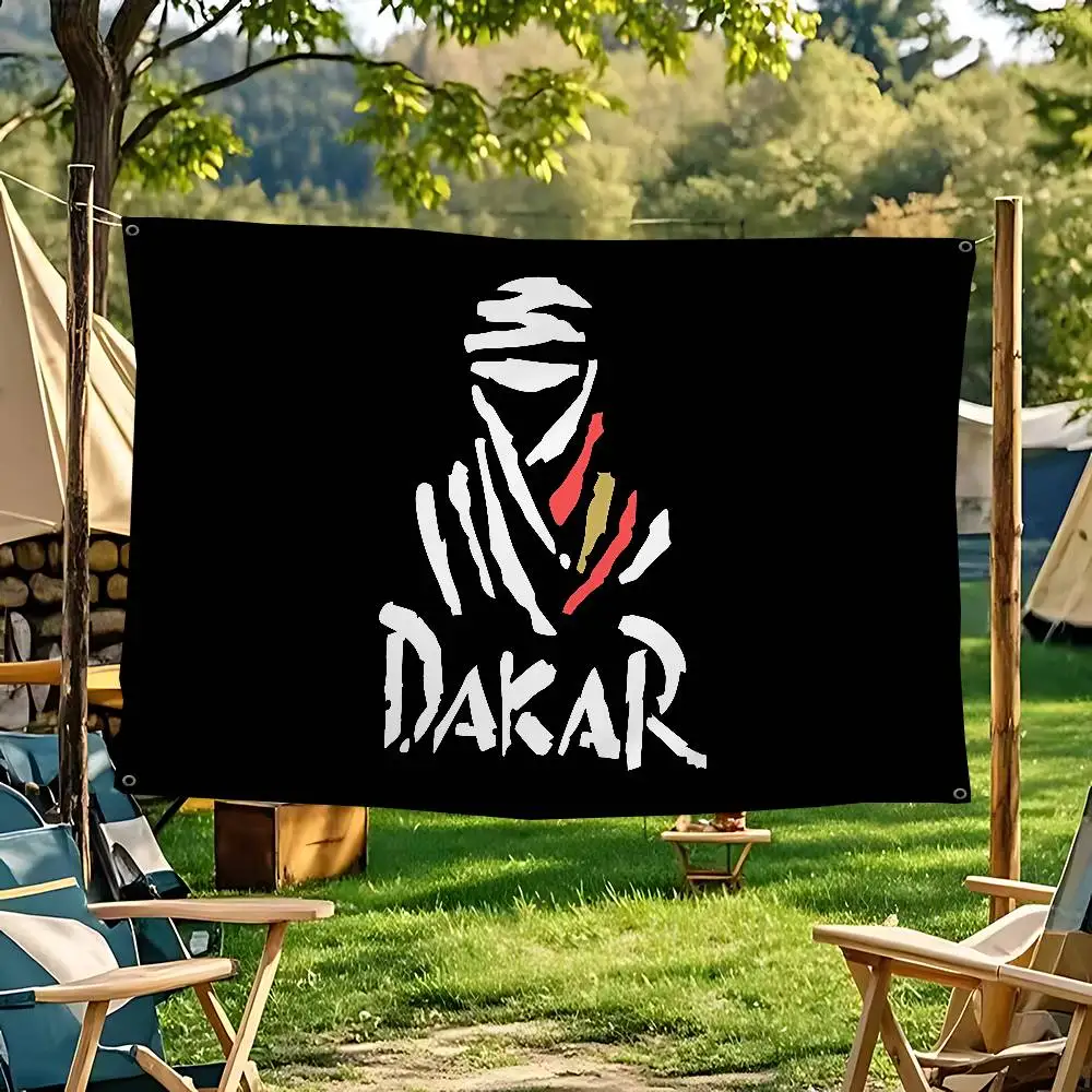 D-Dakars-Rallys Tienda de gran tamaño Promoción de arte Cabina publicitaria Bandera Banners colgantes