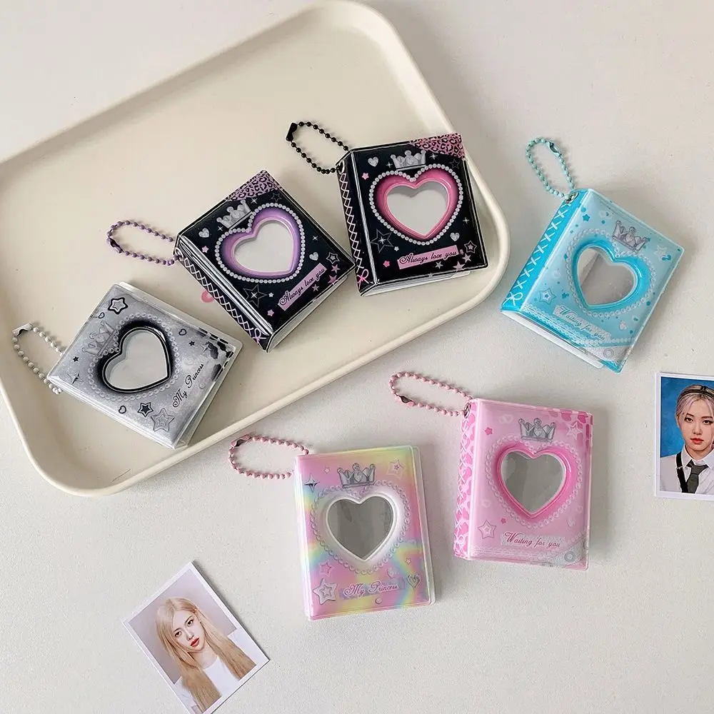 16 Pockets Mini Photo Album Heart Hollow Photocard Holder K-pop Idol Card Binder Name Card Photo Holder Book