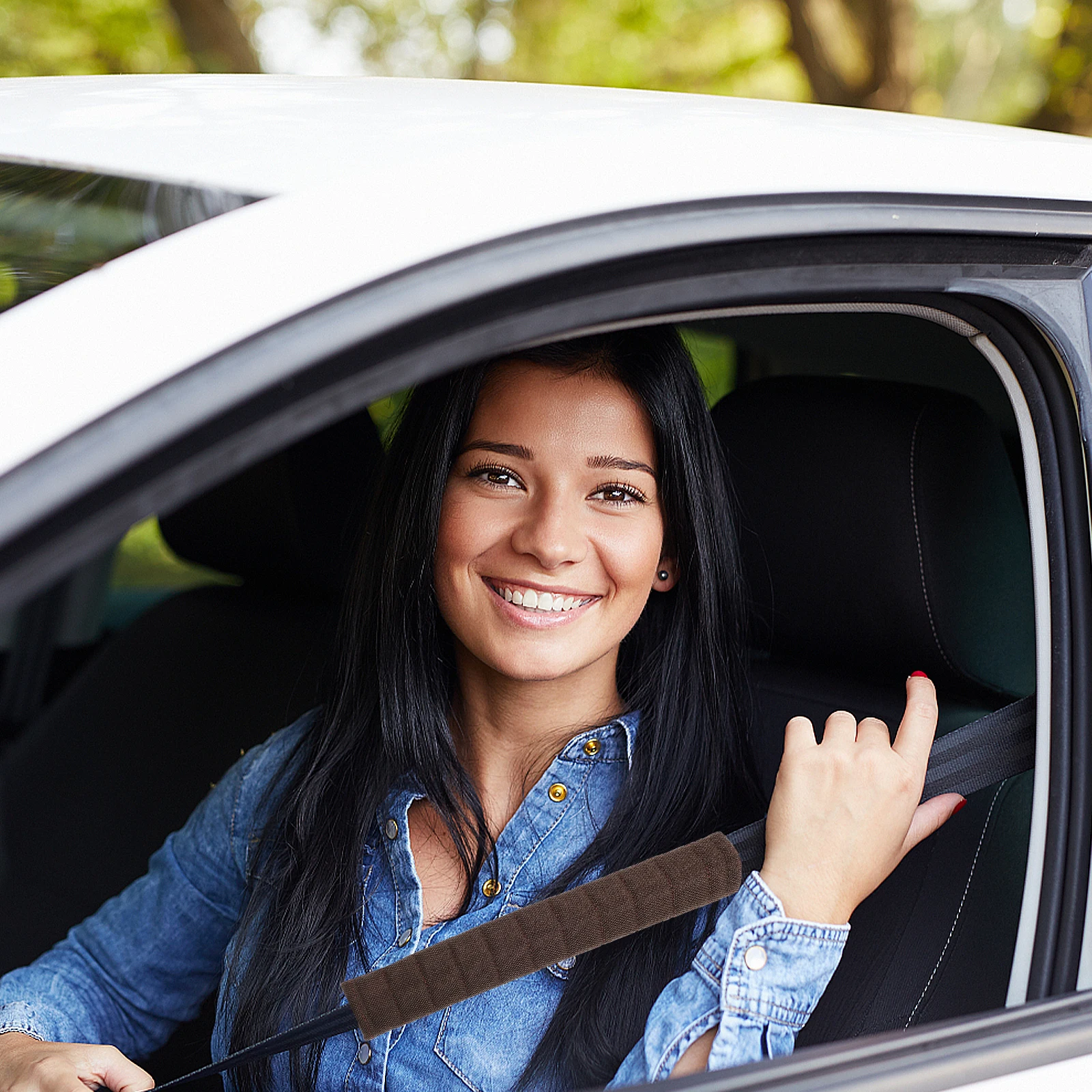 

2pcs Premium Acrylic Shoulder Pad Soft Cushion Cover For Kids Seat Strap Protector Neck Cushion Auto Cover Comfortable