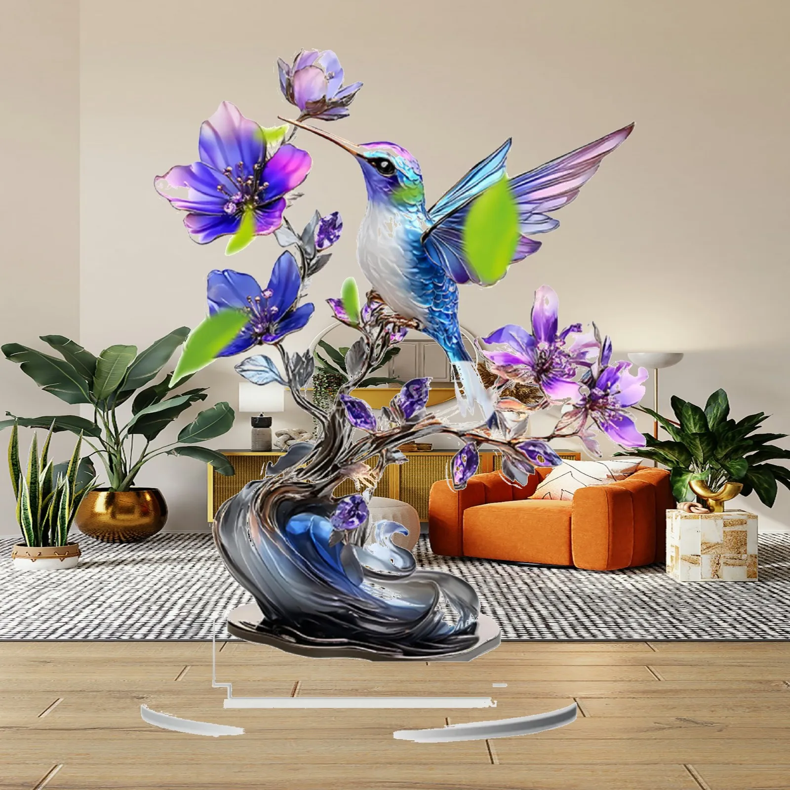 2D Multi Coloured Plaque Table Sign Flat Printing Pattern Desktop Decoration