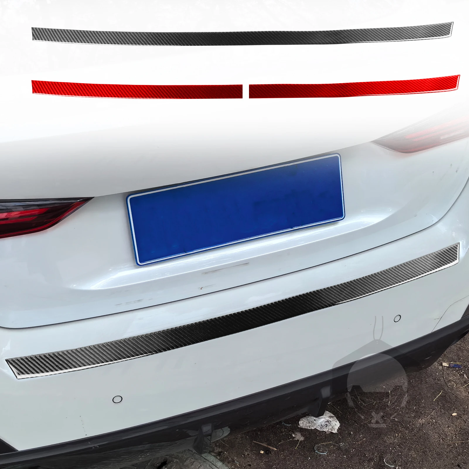 Real Soft Carbon Fiber For BMW 4 Series G26 Gran Coupe 2021-2026 Car Exterior Accessories Rear Trunk Lower Boot Lid Stickers