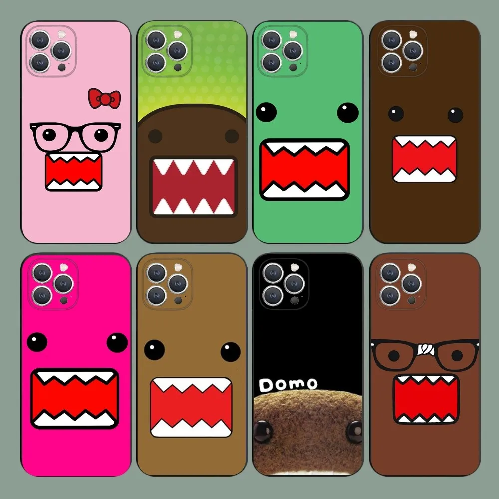 D-Domo-kun  Phone Case For iPhone 15,14,13,12,11,Plus,Pro Max,XS,X,XR,SE,Mini,8,7 Soft Silicone Black Cover