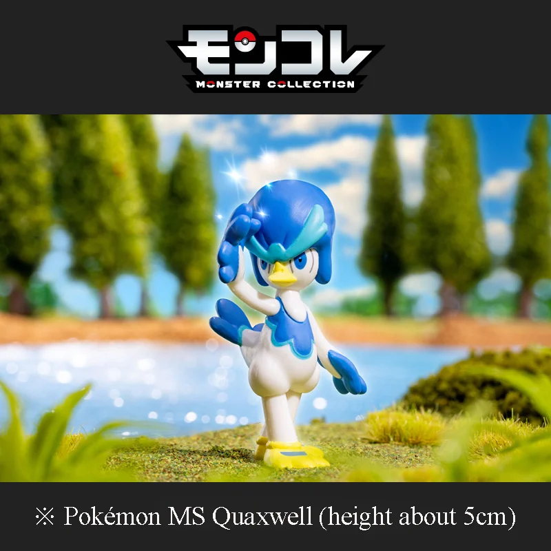 نماذج TOMY-Pokémon Quaxwell ، دمى كرتون طرفية ، مجموعة زخارف سطح المكتب ، ألعاب الأطفال ، هدايا عيد ميلاد للأولاد والبنات