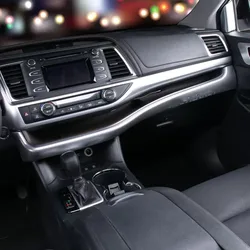 LHD! Interior Center Console Strip Trim for Toyota Highlander 2015 2016 2017 2018 2019 2020 Car Accessories