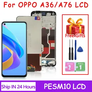 Bilashmart 6.56 inch Oppo A76 CPH2375 LCD Display Screen Digitizer Assembly Replacement Oppo A36 PESM10 LCD display screen