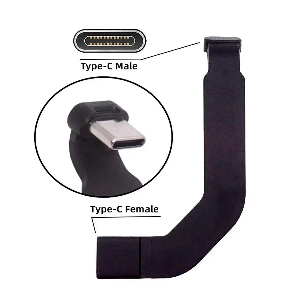 U Shape Type‑C Right Angle Adapter Game Charging Converter Back Routing Port Protector For Type‑C Smartphone Tablet