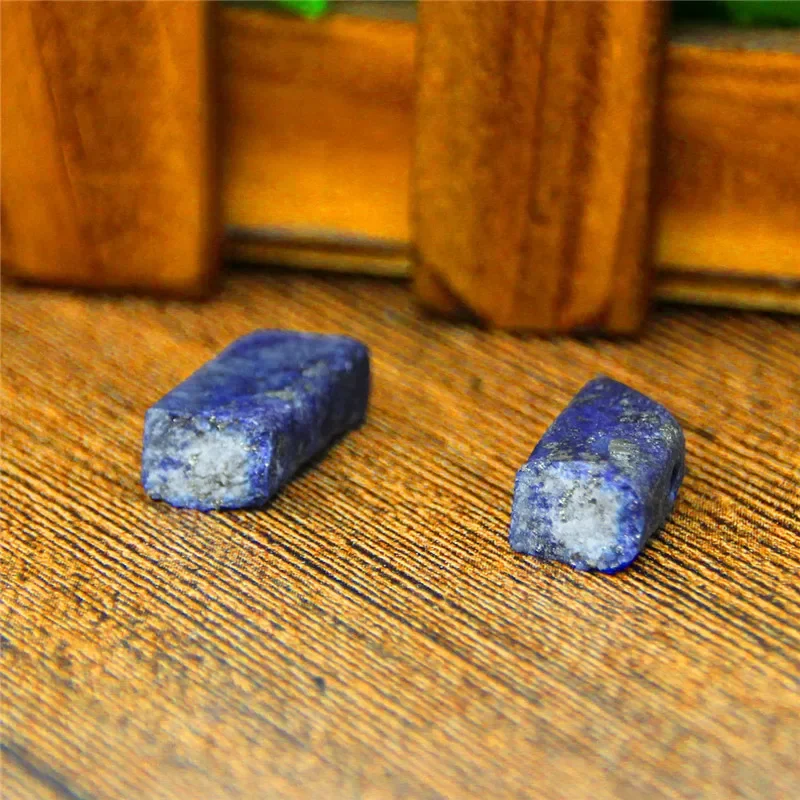 Irregular Rectangle Lapis Lazuli Amethysts Necklace Vintage Handmade Natural Stone Necklace For Women Stainless Steel Jewelry