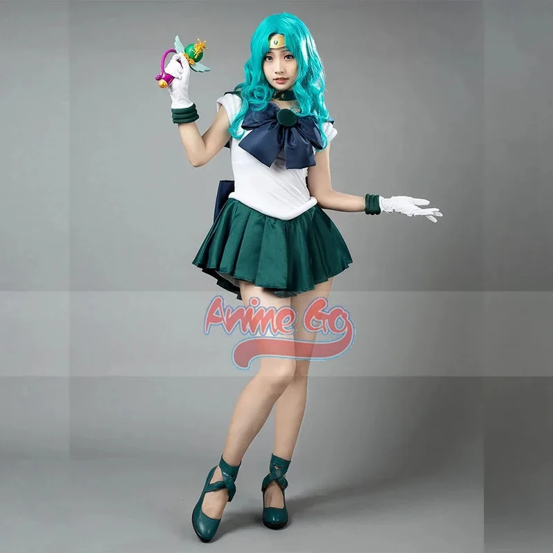

Anime Sailor Neptune Kaiou Michiru Cosplay Costume Dress for Women Halloween Outfit mp 000515
