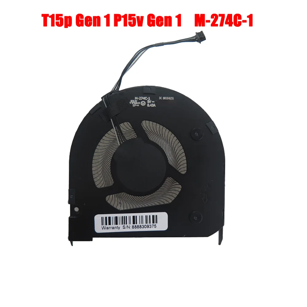 

Вентилятор охлаждения процессора ноутбука для Lenovo ThinkPad T15p Gen 1 P15v Gen 1 M-274C-1 DC5V 0,43A SWG новый
