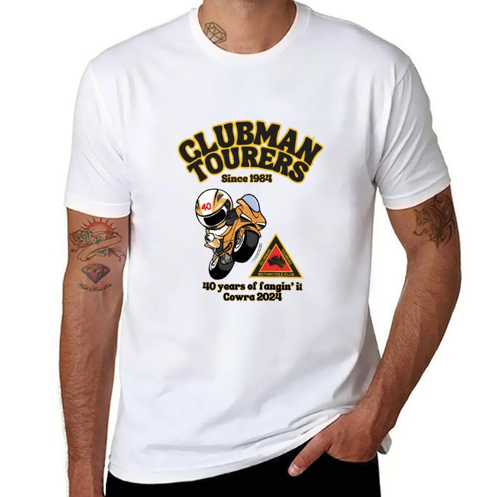

Clubman Tourers 40th Racer Russ T-Shirt anime shirt clothes cotton graphic tees t shirt men