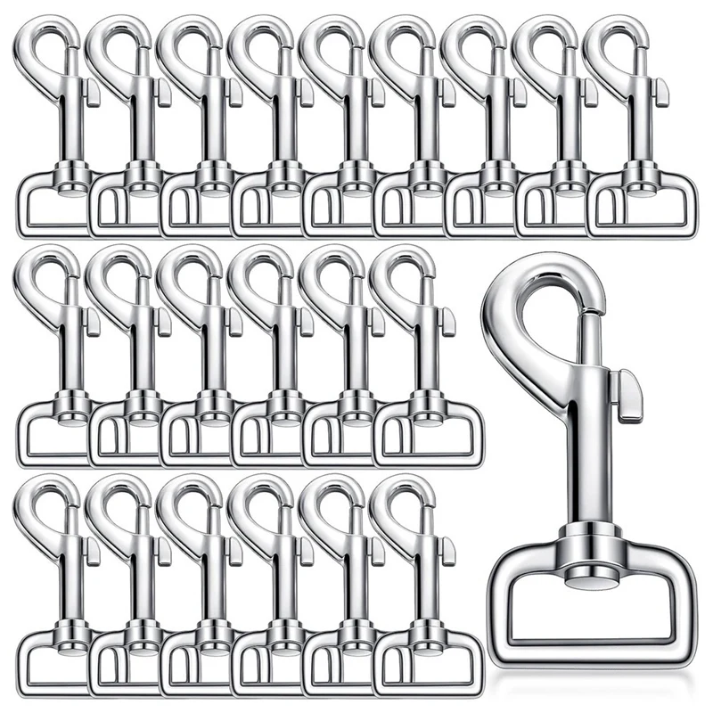 24Pcs Swivel Snap Clips For Dog Leash Flag Hook Clasp Multipurpose Bolt Snap For Keychain Camera Strap Linking Pet Leash Durable