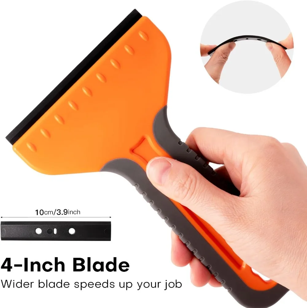 4-Inch Plastic Razor Blade Scraper, 2-Pack with 20 Blades for Sticker, Glue, and Wallpaper Removal view 3
