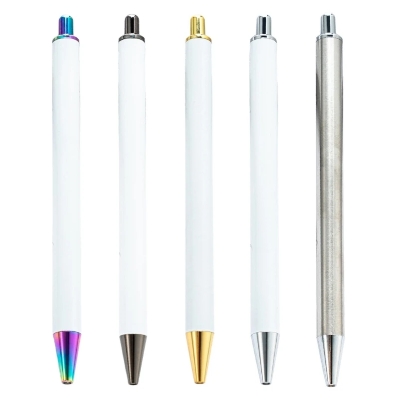 

6Pcs Heat Transfer Retractable Ballpoint Pen Sublimation Pen Blank for Full Printing Ballpoint Pen N58E