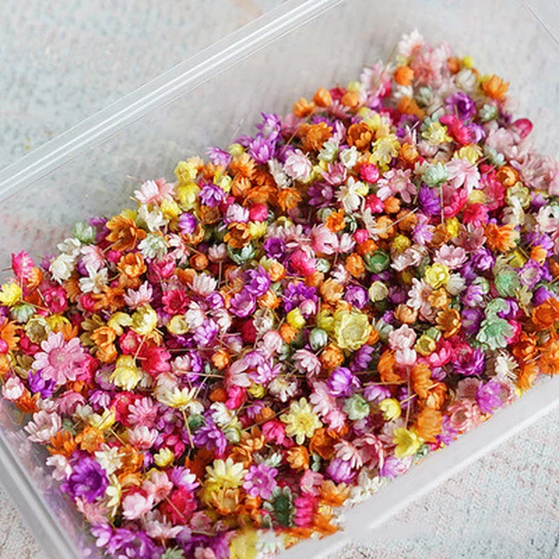 140Pcs/Bag Simulated Flowers Epoxy Resin Candle Making Jewellery Diy Art Craft Home Party Decorative Press Artificial Flower