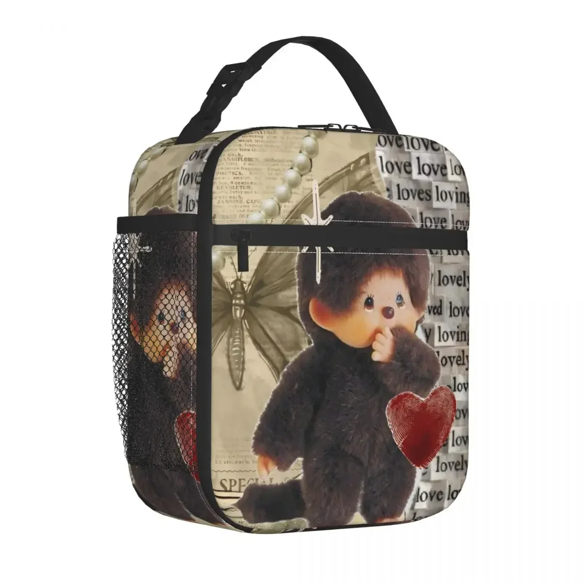 Custom Bag Custom Kawaii Monchhichis Accessories Insulated Lunch Bag For Office Food Storage Bag Portable Cooler Thermal Lunch B
