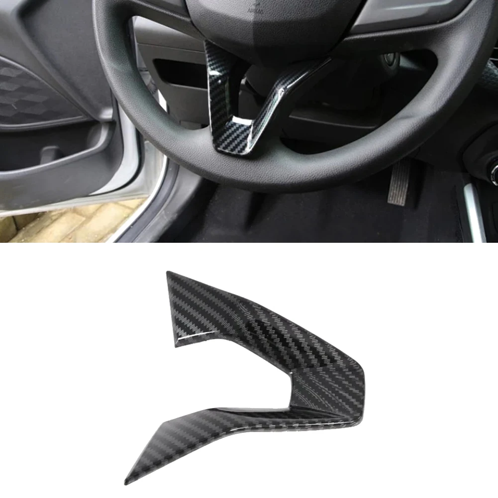 Cubierta de volante de coche de fibra de carbono, accesorios embellecedores para Chevrolet Onix 2019-2021