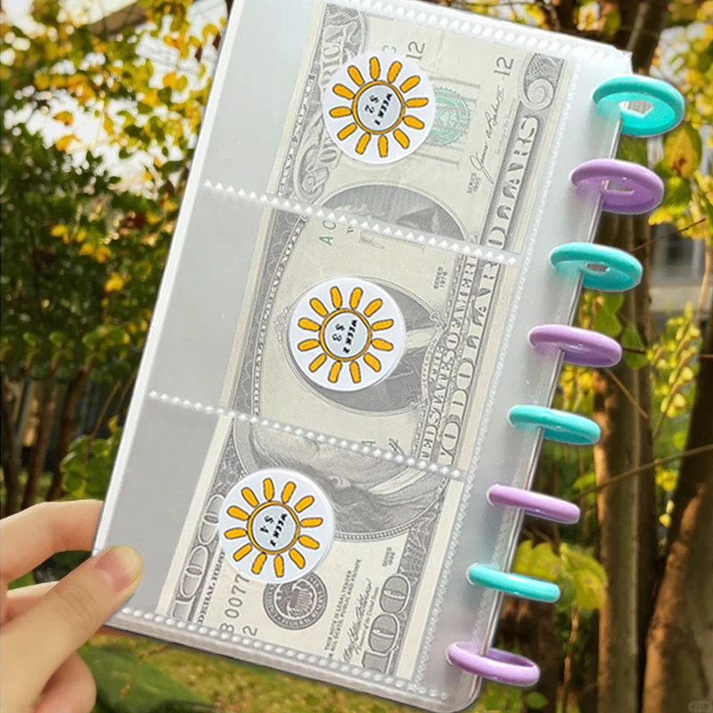 Libro economico portatile a fogli mobili 52 settimane di risparmio raccoglitore di sfida scatola di immagazzinaggio di contanti riutilizzabile pianificazione di fondi libro di risparmio per i bambini