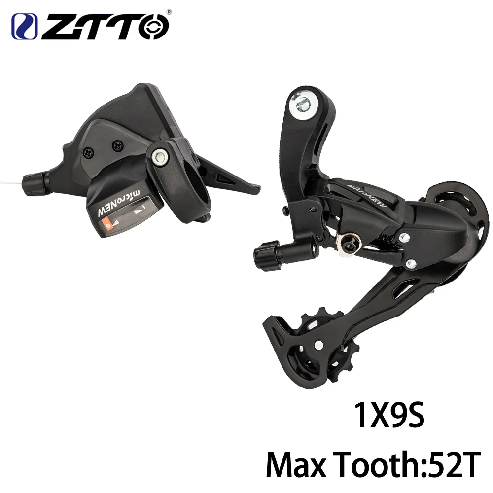 ZTTO Bicicleta MTB 9 velocidades Sistema 1x9 Desviador trasero Juego de bielas simple Cadena 9V para grupos M4000 M370 M430 M590