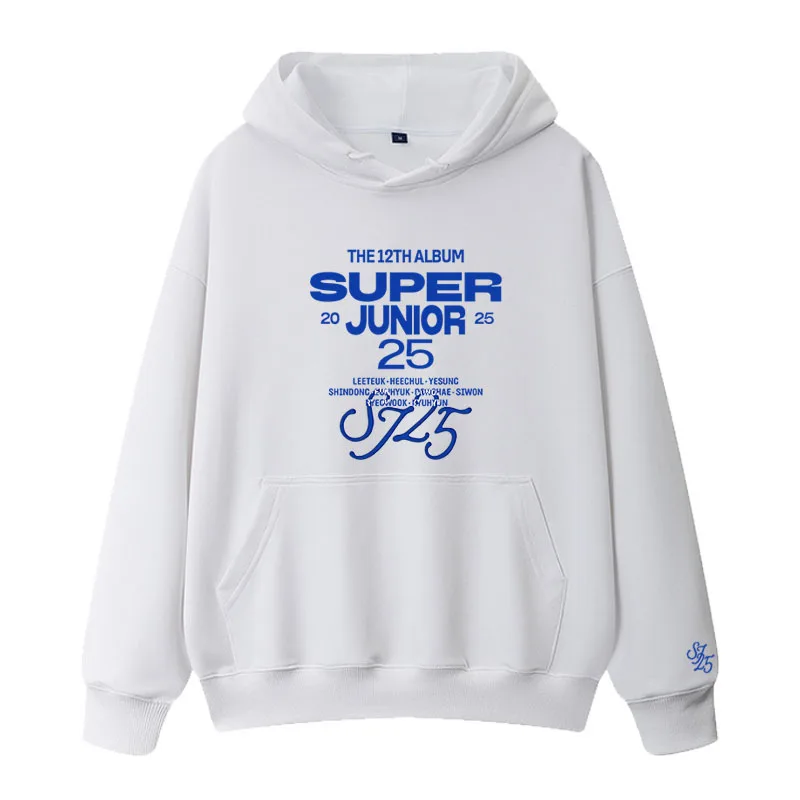Super Junior Hoodie 12TH ALBUM Super Junior 25 Letter Print