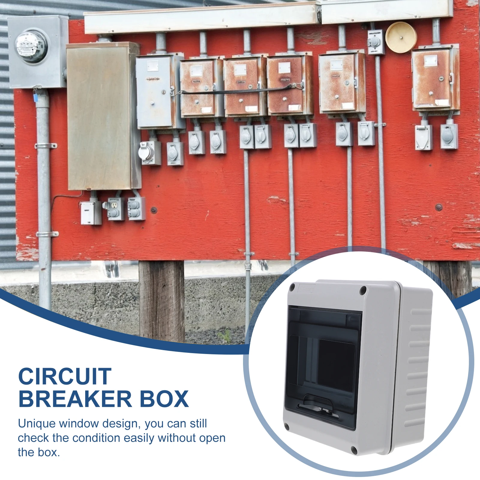 

Distribution Protection Box Maintenance Weather Proof Electrical Boxes Weatherproof Enclosure Waterproof Socket Transparent Lid