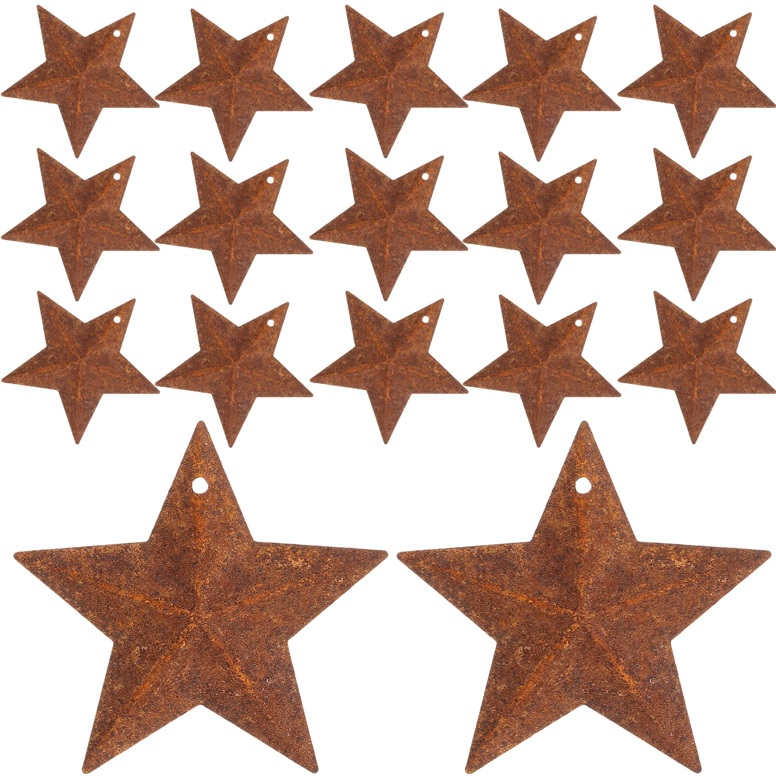 

50pcs Vintage Rusty Stars Pendants Metal Star Charms For Christmas Decor Diy Craft Hanging Ornaments Party Decoration Supplies