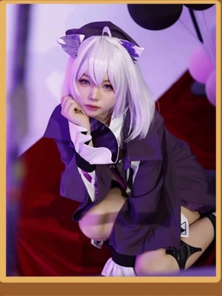 Youtuber VTuber Nekomata Okayu disfraz Cosplay uniformes de moda mujeres ropa de juego de rol traje de fiesta de Carnaval preventa