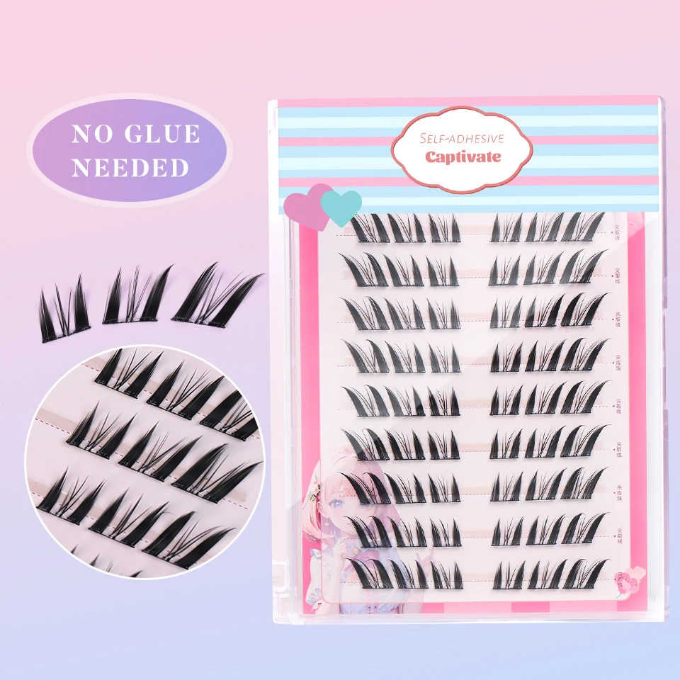 Voluminous Glue-free False Eyelashes Daily Use DIY Reusable No-removal DIY Segmented Sunflower Thick Lash Extension Enlarge Eyes