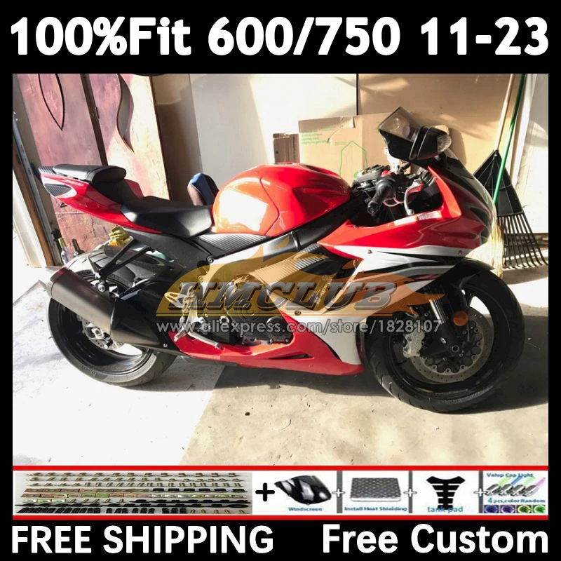 Body For SUZUKI GSXR 600 750 2018 2019 2020 2021 2022 2023 17No.88 K11 GSXR600 GSXR750 18 19 20 21 22 23 24 Fairing red glossy