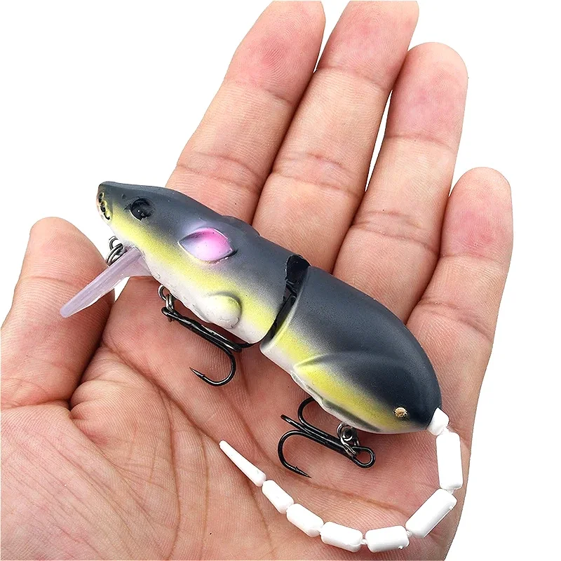 

New Artificial Fishing Lure Plastic Mouse Lure Swimbait Rat Fishing Bait for Pike Bass with Hook Fishing Tackle Minnow Crankbait