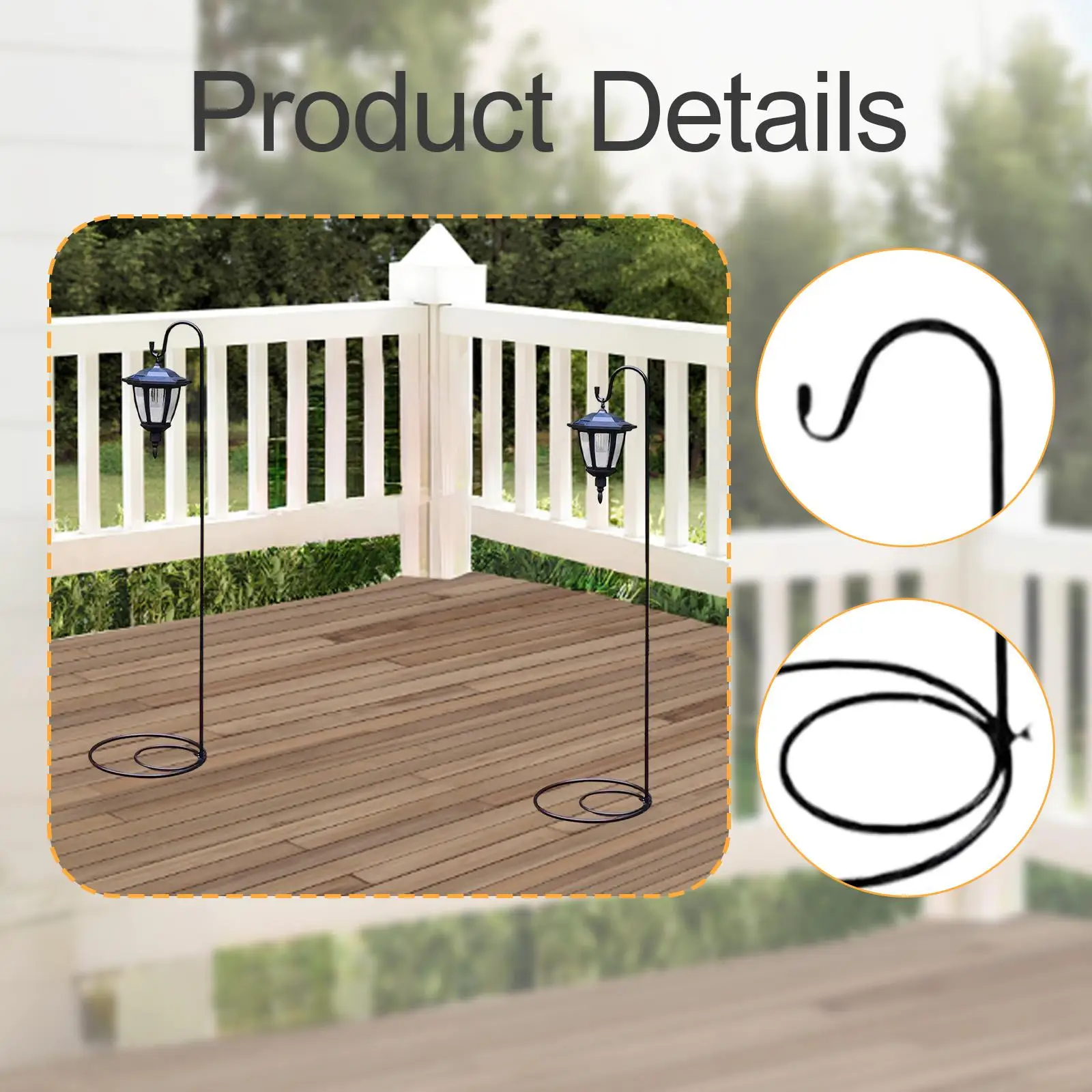 2x شماعة عرض على سطح السفينة لخطاف الراعي لإضاءة الطاقة الشمسية على شكل وعاء الزهور