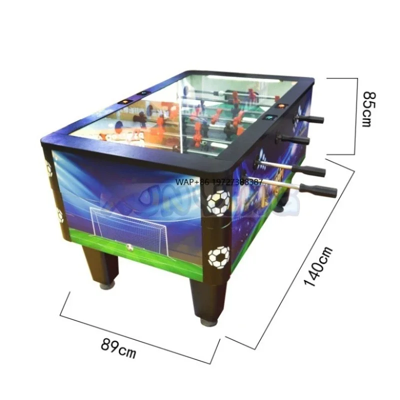 Wooden Soccer Game Table Football Arcade with Leg Levelers Foosball Table and Balls Set for Adults