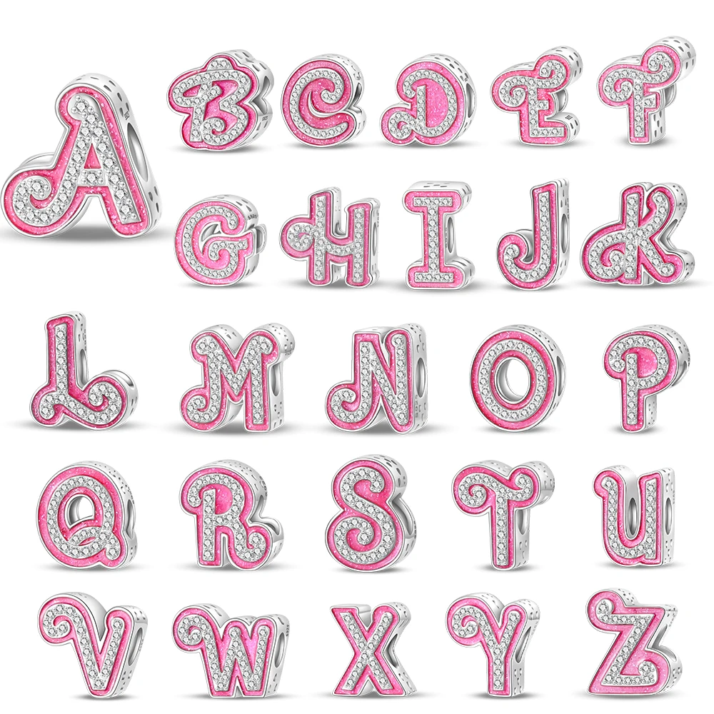 Heißer Verkauf 925 Sterling Silber Buchstaben Charm Fit Armband Silber 925 Original 26 Alphabet Perlen DIY Charms für Schmuck Machen