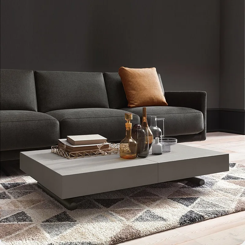 

hot sales minimalist multi-functional lifting coffee table dining table dual-purpose retractable folding living room household