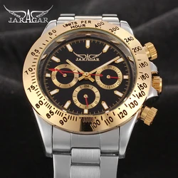 JARAGAR-Montres Multifonctionnelles et Automatiques pour Homme, Acier Inoxydable, Vintage, Mécanique, Étanche, Poignet Masculin, Submarine, Luxe, CIMY