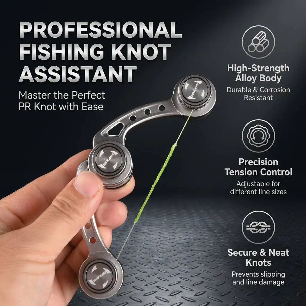 Máquina de atar nudos GT FG PR Knot Tyer de aviación de aluminio, máquina de atar nudos para conexión de líneas, enrollador de bobinas, herramientas de pesca