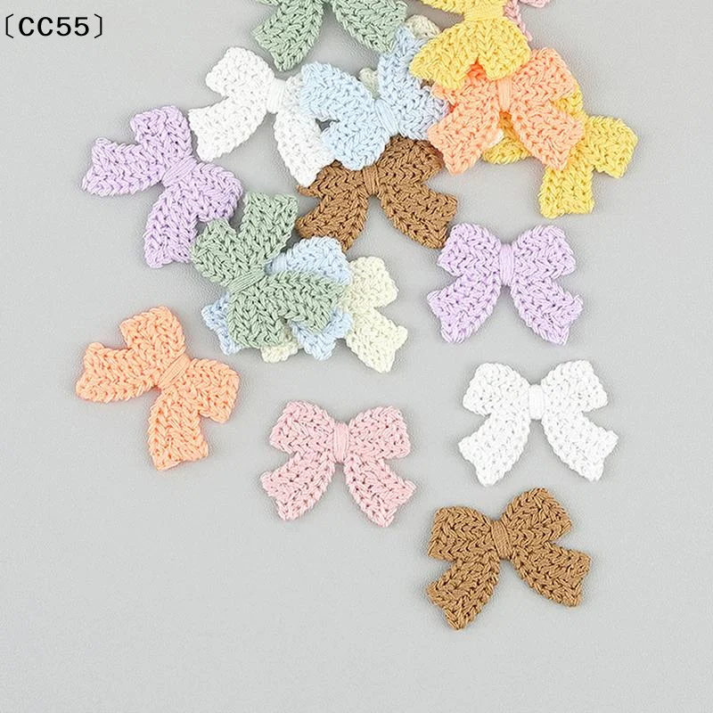 10Pcs 3.6CM Embroidered Bow Tie Scrapbooking DIY Sewing On Patches Home Decoration Accessories Ornament Supplies〔CC55〕