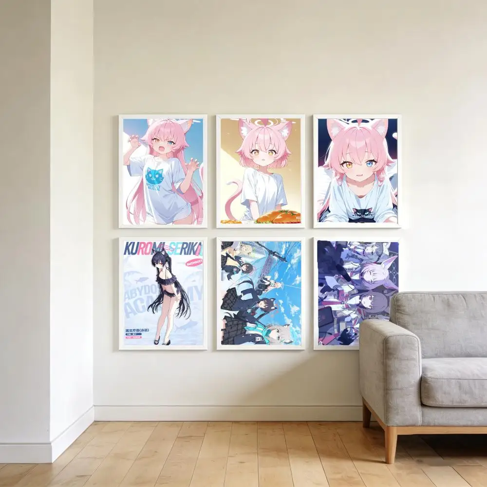 Blue Archive Poster Top-Quality For Household Room Bar Cafe Wall Art Decor & Gift Item