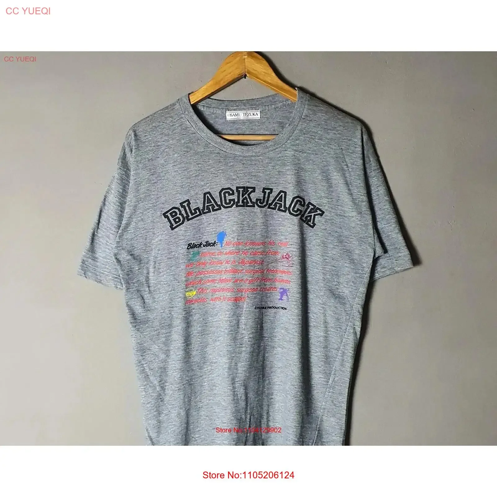 Vintage 90s BLACK JACK Tezuka Osamu's camiseta talla M L 1990s Dr Japansese Manga Series Anime Producción vintage Lavado Casual