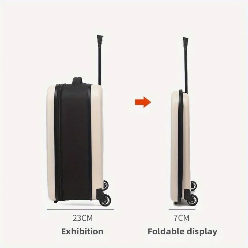 New Foldable Carry On Luggage 20 Inch 24 Inch Lightweight Suitcase for Travel Business Compact Folding Luggage
